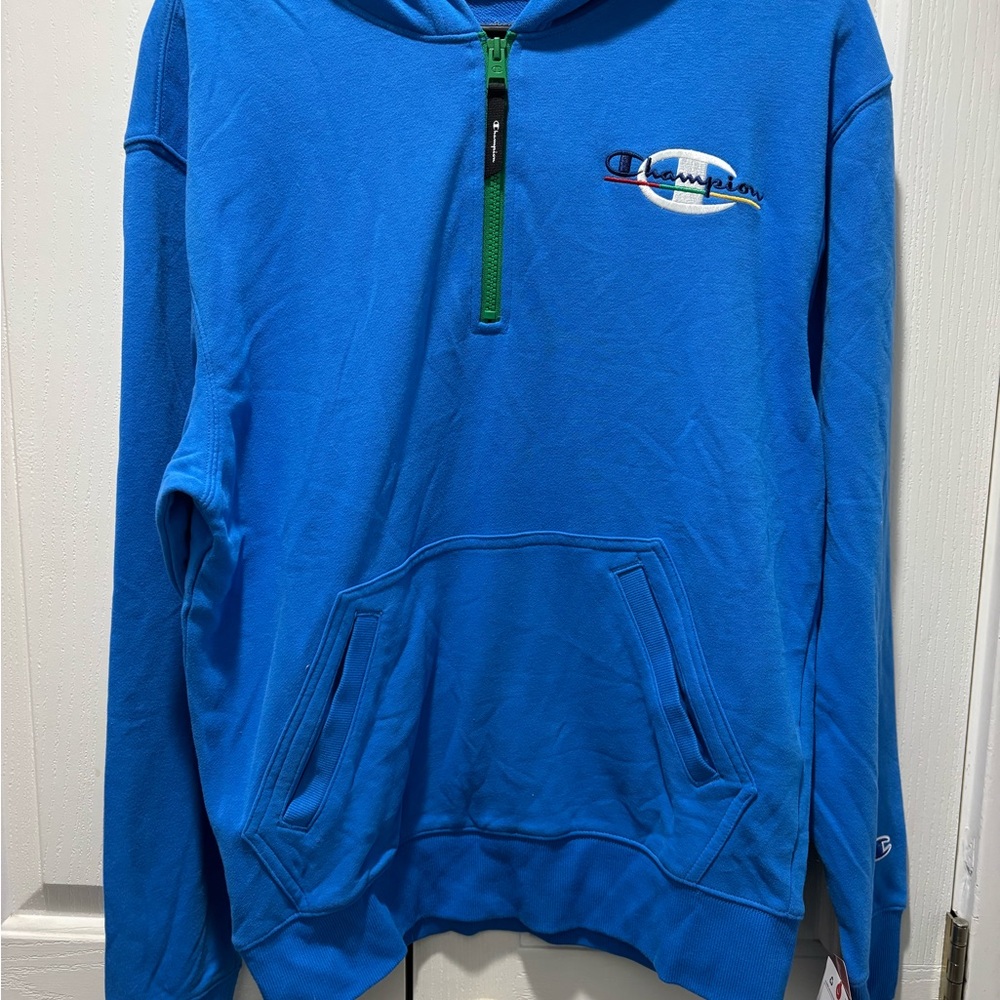 Champion Logo Blue Sweatshirt